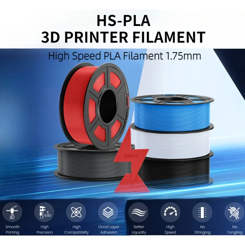Hyper PLA Filament 1.75mm,Ultra-high Speed High Speed 30-600mm/s,1kg(2.2lbs)/Spool Hyper PLA Filament,for K1,K1 Max,Lab X1,P1P
Hyper PLA Filament 1.75mm,Ultra-high Speed High Speed 30-600mm/s,1kg(2.2lbs)/Spool Hyper PLA Filament,for K1,K1 Max,Lab X1,P1P