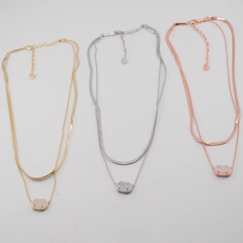 KS European and American New Classic Design Retro Versatile Noble Exquisite Fashion Stacked Wearing Oval Double Red Necklace
KS European and American New Classic Design Retro Versatile Noble Exquisite Fashion Stacked Wearing Oval Double Red Necklace