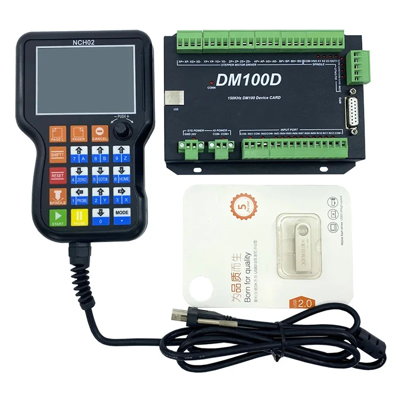 NCH02 CNC Motion Controller DM100 3 Axis Handle Controller CNC Machining Engraving Machine Controller System
NCH02 CNC Motion Controller DM100 3 Axis Handle Controller CNC Machining Engraving Machine Controller System