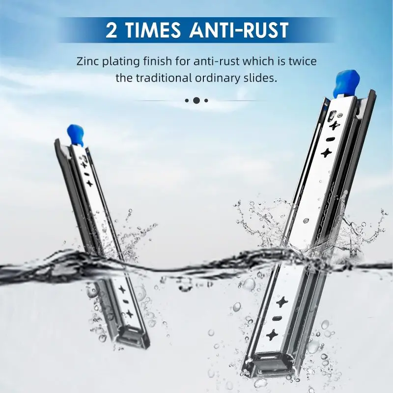 1 Pair Heavy Duty Locking Drawer Slides 53mm Wide Full Extension Ball Bearing Side Mount Rail Load Capacity 120kg
1 Pair Heavy Duty Locking Drawer Slides 53mm Wide Full Extension Ball Bearing Side Mount Rail Load Capacity 120kg