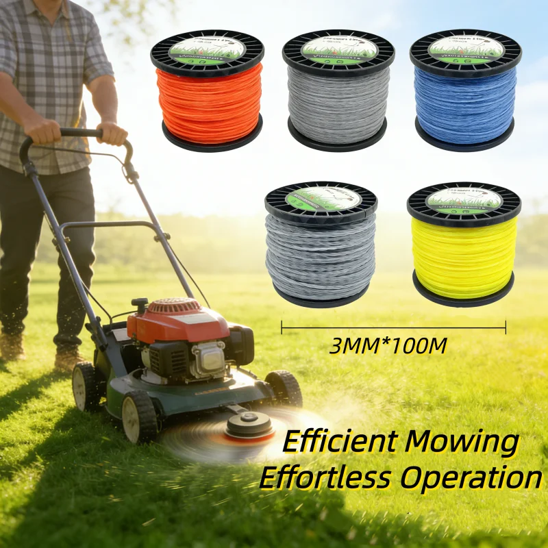 LUSQI 3mm*100M Category 5 Nylon Trimmer Lines Spiral Reel High Strength Round Brushcutter Cord For Lawn Mower Weed Eater
LUSQI 3mm*100M Category 5 Nylon Trimmer Lines Spiral Reel High Strength Round Brushcutter Cord For Lawn Mower Weed Eater