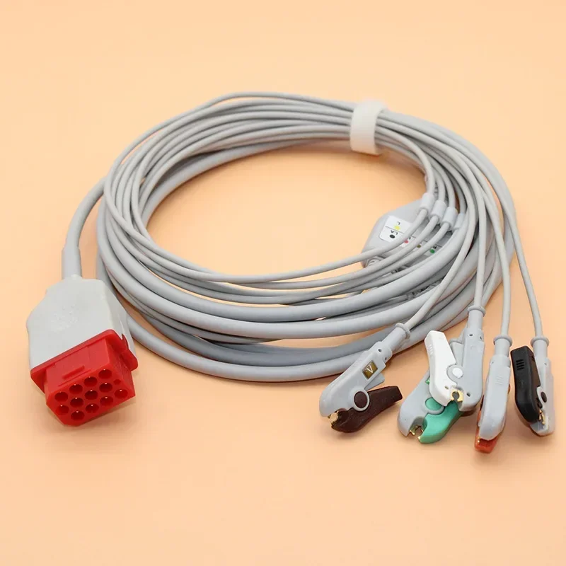 Compatible with 12PIN Bionet BM5 BM7 Patient 5 lead cable and electrode connector of Snap/Clip,
Compatible with 12PIN Bionet BM5 BM7 Patient 5 lead cable and electrode connector of Snap/Clip,