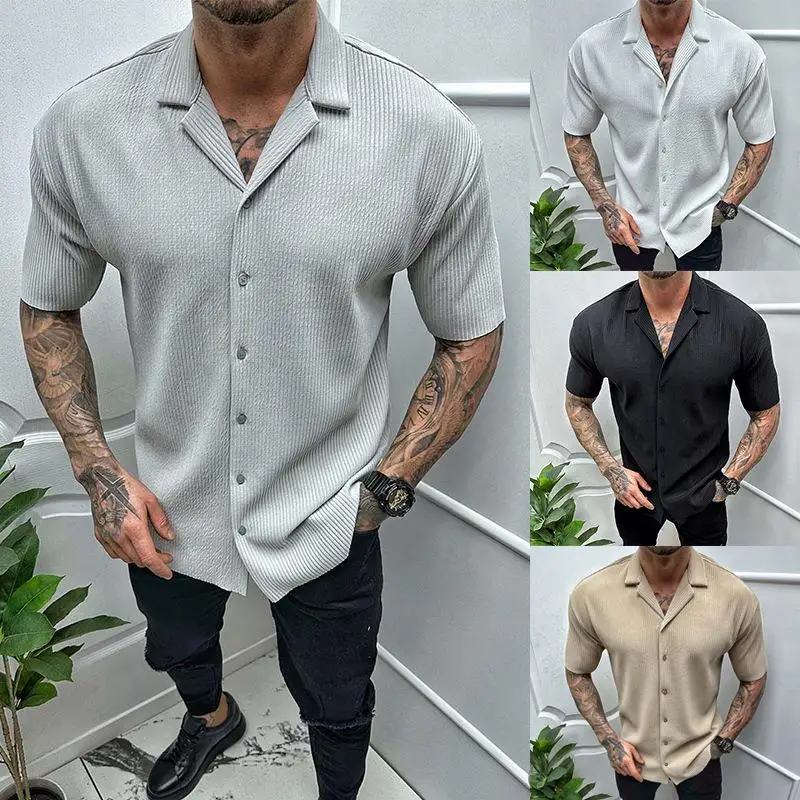 Summer Mens Short Sleeve Shirt Casual Plain Color Deformation Resistant Male Inner Wear Other Style Other Pattern Fabric Blend
Summer Mens Short Sleeve Shirt Casual Plain Color Deformation Resistant Male Inner Wear Other Style Other Pattern Fabric Blend
