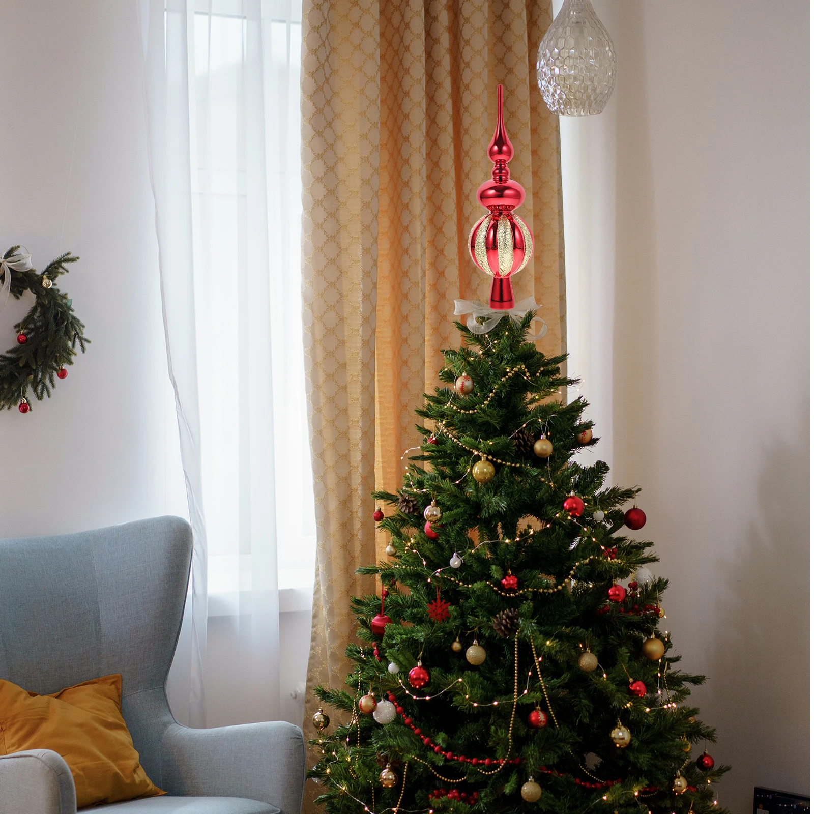 Christmas Tree Top Star Plastic Electroplated Gourd Decoration Props Finial Topper Red 23ADC1 Spherical Treetop nament Party
Christmas Tree Top Star Plastic Electroplated Gourd Decoration Props Finial Topper Red 23ADC1 Spherical Treetop nament Party