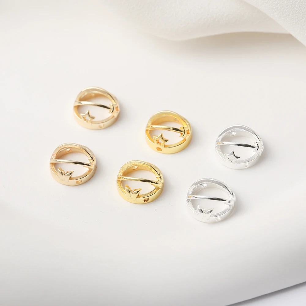 Hollow Half Round Bead Frame Brass Gold Plated Star Butterfly Spacer Beads Connector For DIY Bracelet Necklace Jewelry Making
Hollow Half Round Bead Frame Brass Gold Plated Star Butterfly Spacer Beads Connector For DIY Bracelet Necklace Jewelry Making