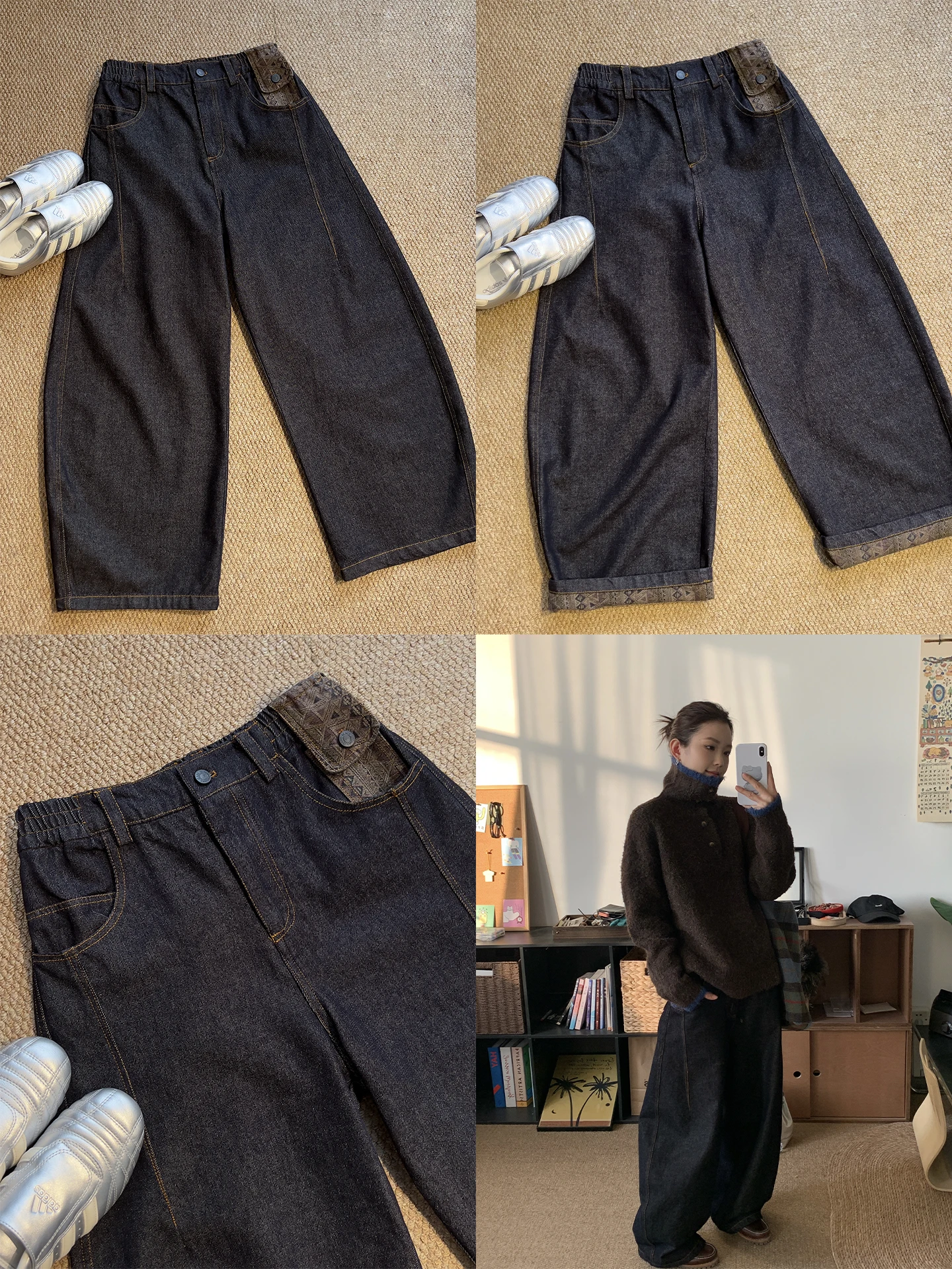 Женские свободные джинсы с широкими штанинами, весна 2026, новый дизайн, этнический стиль, длинные брюки, повседневные, удобные, с завышенной талией
Женские свободные джинсы с широкими штанинами, весна 2026, новый дизайн, этнический стиль, длинные брюки, повседневные, удобные, с завышенной талией