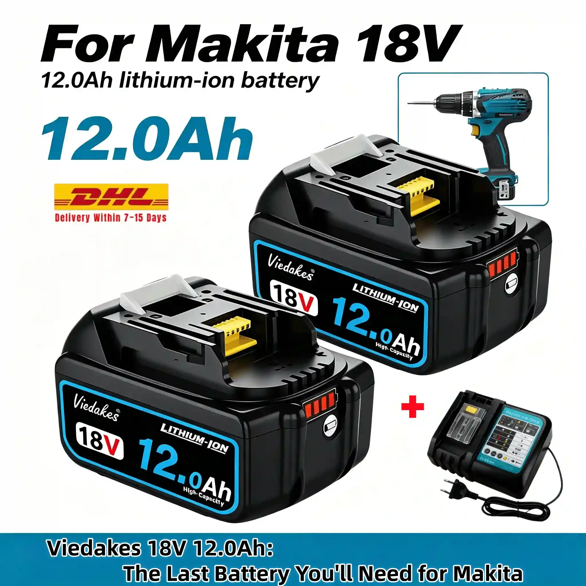 For Makita 18V 10.0Ah BL1830 Rechargeable Li-ion Battery For Cordless Drill Impact Driver Power Tools
For Makita 18V 10.0Ah BL1830 Rechargeable Li-ion Battery For Cordless Drill Impact Driver Power Tools
