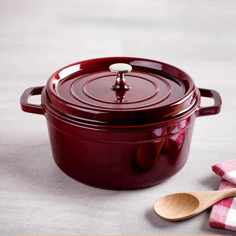 Enamel pot cast iron household high-grade with lid solid color large-capacity stew cooking household non-stick housewarming gift
Enamel pot cast iron household high-grade with lid solid color large-capacity stew cooking household non-stick housewarming gift