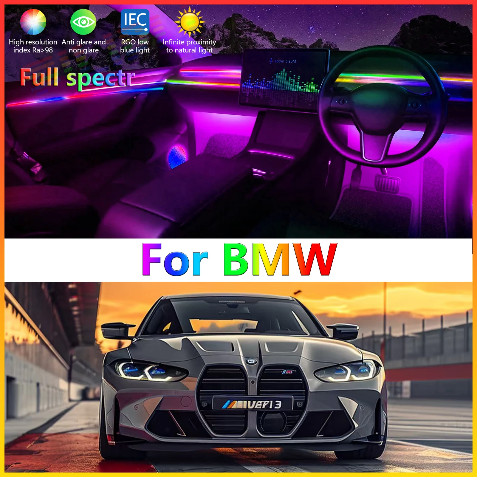 FILIPLI For BMW Car Interior Ambient Lights For 1 series 2 Series 3 Series 4 series 5 Series 6 series GT series 7
FILIPLI For BMW Car Interior Ambient Lights For 1 series 2 Series 3 Series 4 series 5 Series 6 series GT series 7