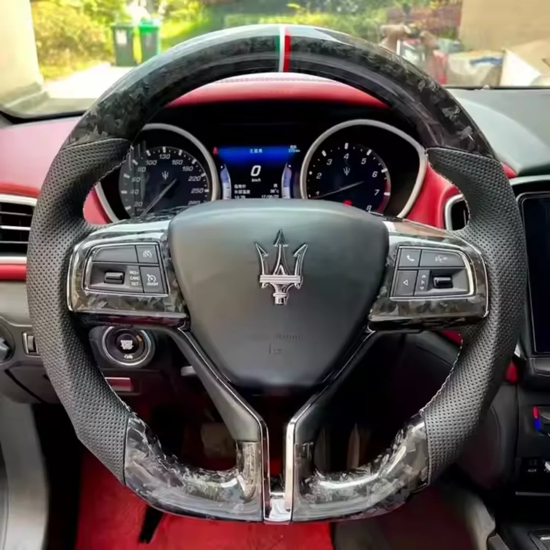 for Maserati steering wheel Levante Ghibli GT Convertible Ghibli steering wheel Custom Quattroporte carbon fiber steering wheel
for Maserati steering wheel Levante Ghibli GT Convertible Ghibli steering wheel Custom Quattroporte carbon fiber steering wheel