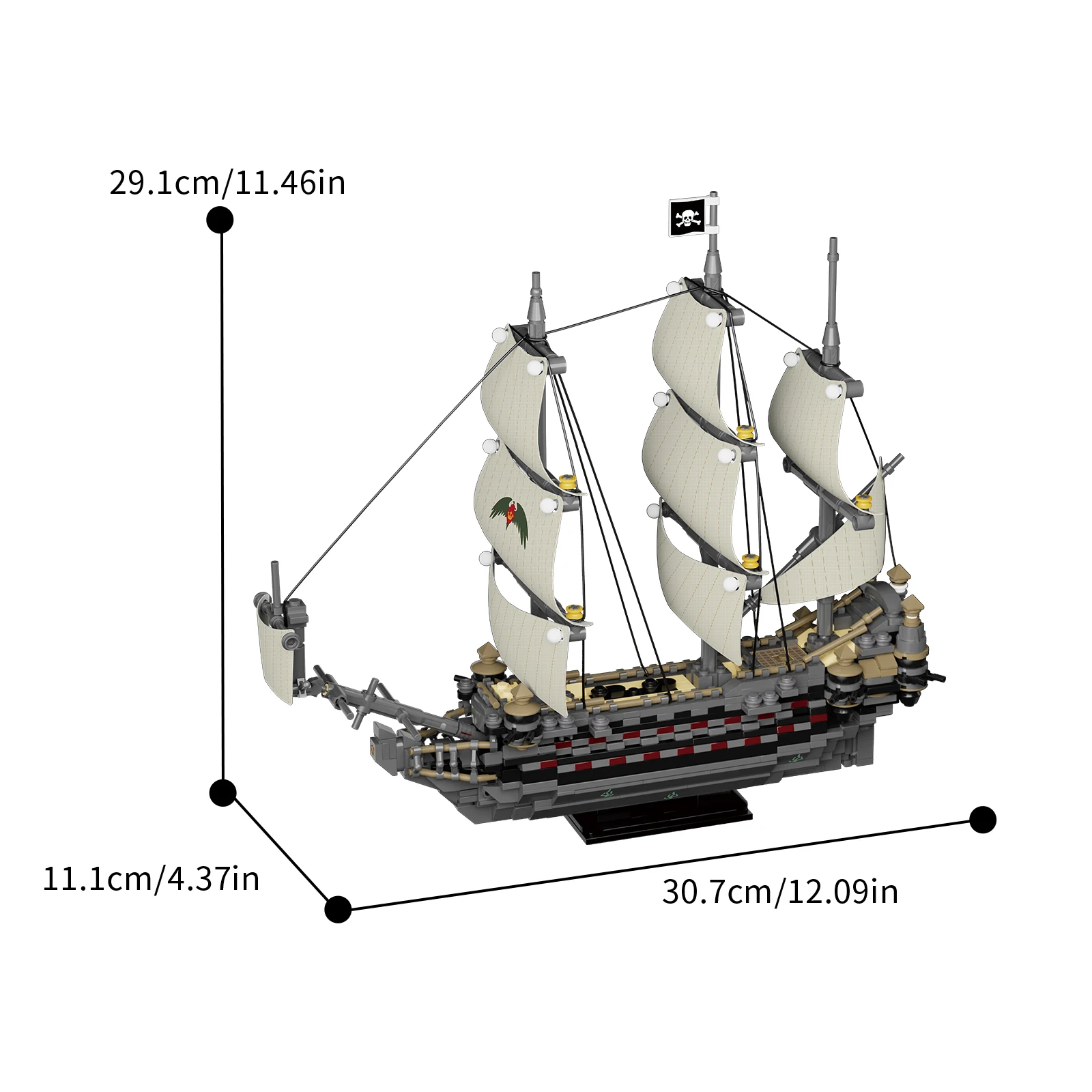 1055PCS Retro Sailboat MOC Building Blocks DIY 3D Ship Model Vintage Nautical STEM Educational Desktop Toy Kids Birthday Gift
1055PCS Retro Sailboat MOC Building Blocks DIY 3D Ship Model Vintage Nautical STEM Educational Desktop Toy Kids Birthday Gift