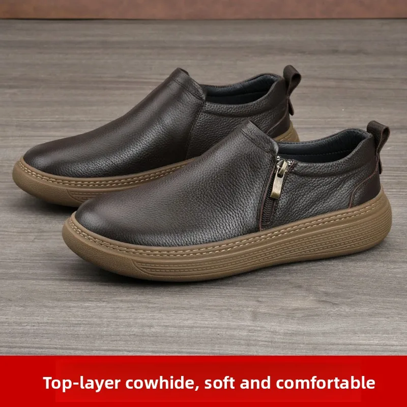 Retro Fashion Men's Leather Shoes British Style Casual Slip-Resistant Soft Leather Shoes Comfortable round Toe Plain Color
Retro Fashion Men's Leather Shoes British Style Casual Slip-Resistant Soft Leather Shoes Comfortable round Toe Plain Color
