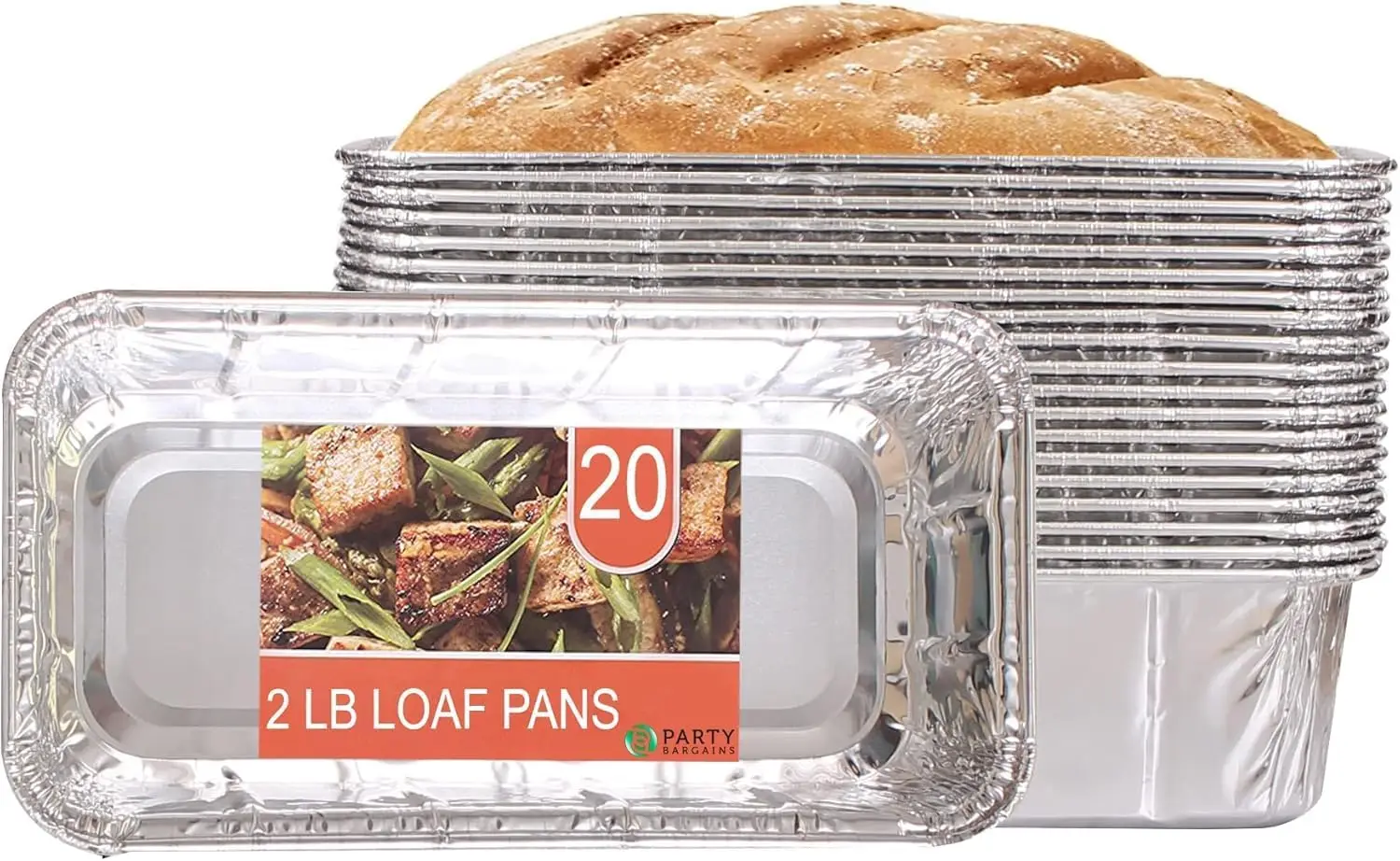 20-Pack Disposable Aluminum Loaf Pans, Heavy-Duty Oven-Safe Bakeware for Bread, Cakes & Parties
20-Pack Disposable Aluminum Loaf Pans, Heavy-Duty Oven-Safe Bakeware for Bread, Cakes & Parties