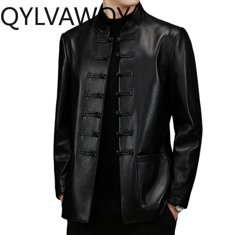 QYLVAWOY Real Cowhide Leather Jacket Man Coats New Spring Autumn Leather Jackets for Man Stand Collar Luxury Man Jackets Jaqueta
QYLVAWOY Real Cowhide Leather Jacket Man Coats New Spring Autumn Leather Jackets for Man Stand Collar Luxury Man Jackets Jaqueta