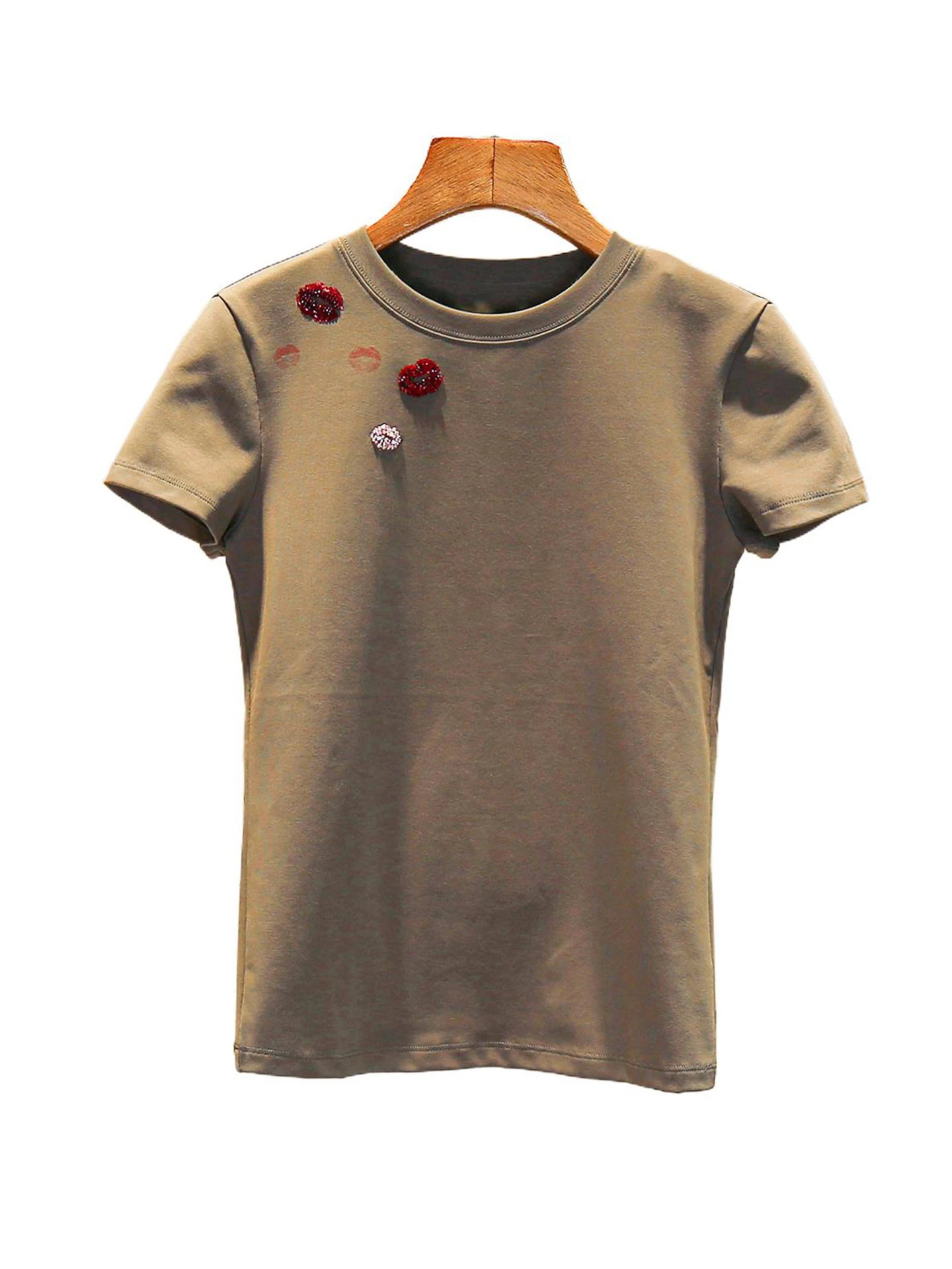 Slimming Effectiven Summer T-irt Women's Premium Lip Print Fleading Commute Sle ort Sve round Ne Top
Slimming Effectiven Summer T-irt Women's Premium Lip Print Fleading Commute Sle ort Sve round Ne Top