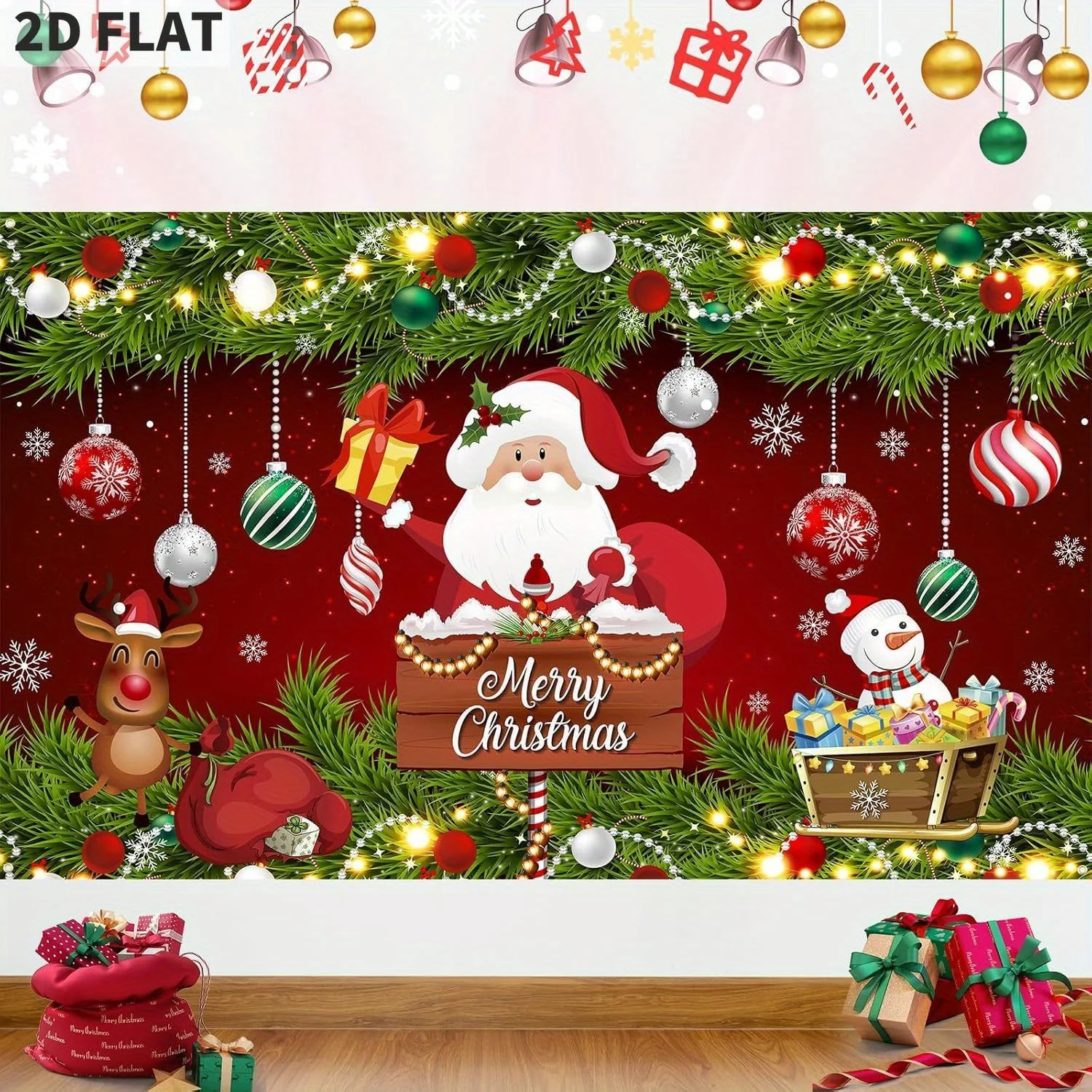 Merry Christmas Banner Party Decorations Background, Santa Claus Sign Suitable for Photography Background & Family Decor
Merry Christmas Banner Party Decorations Background, Santa Claus Sign Suitable for Photography Background & Family Decor