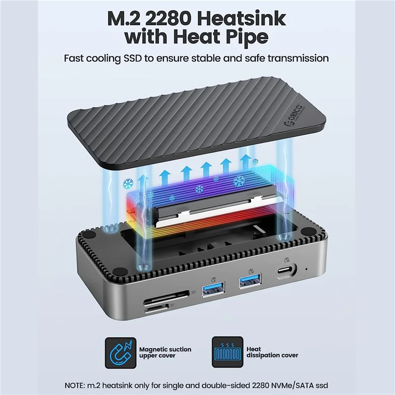 AEF7-ORICO USB C Hub With M.2 SSD Enclosure,ORICO 10-In-1 USB-C Docking Station, 10Gbps USB 3.2 Gen2 M.2 Nvme/SATA SSD Reader
AEF7-ORICO USB C Hub With M.2 SSD Enclosure,ORICO 10-In-1 USB-C Docking Station, 10Gbps USB 3.2 Gen2 M.2 Nvme/SATA SSD Reader