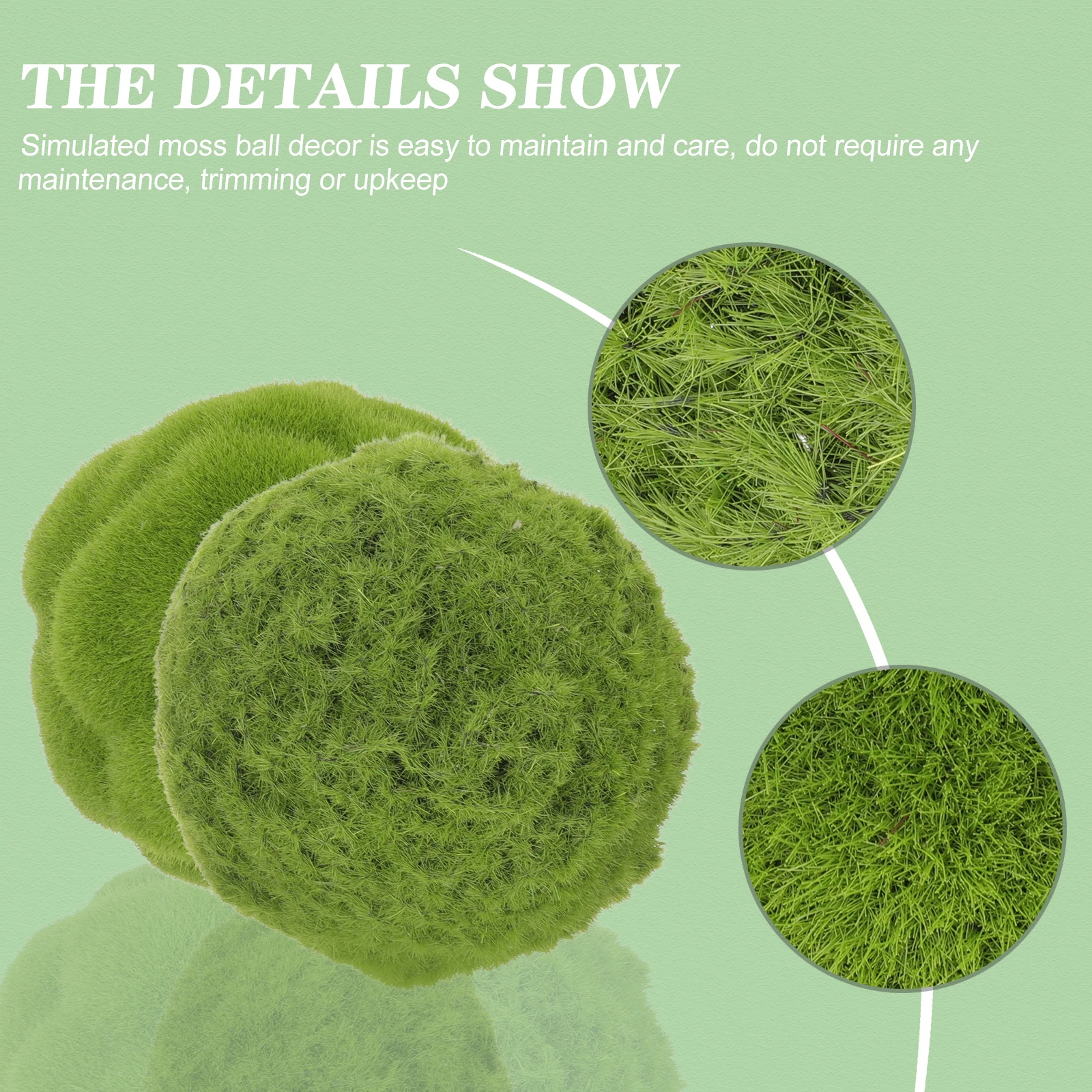 2pcs Simulated Moss Ball Decoration Green Artificial Faux Balls Home Party Wedding DIY Garden Layout Decor Accessories
2pcs Simulated Moss Ball Decoration Green Artificial Faux Balls Home Party Wedding DIY Garden Layout Decor Accessories