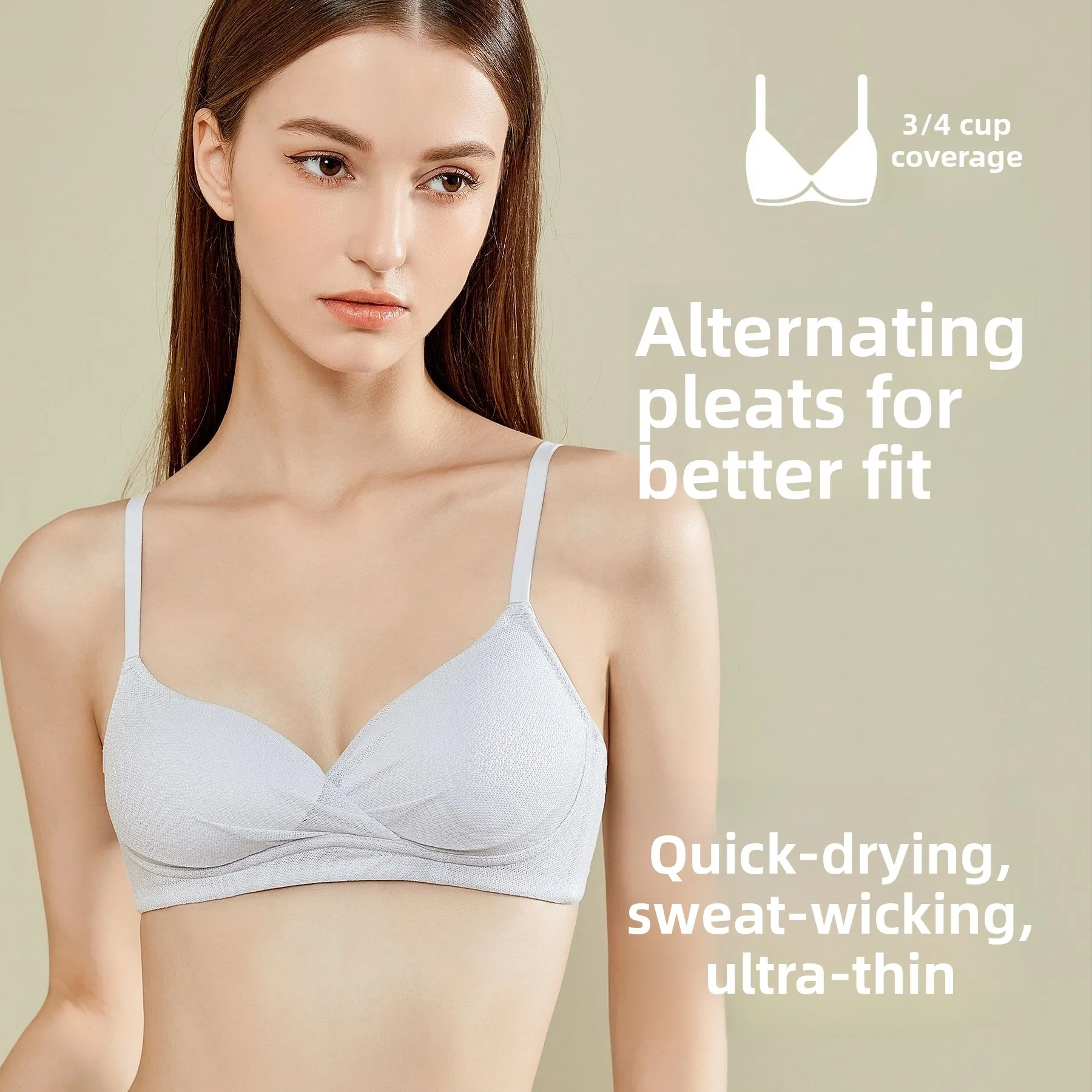 Lightweight Breathable Wire Bra Thin Cup Anti-Sagging Gathered Underwear for Young Girls Full Range of Motion Seamless U-Neck
Lightweight Breathable Wire Bra Thin Cup Anti-Sagging Gathered Underwear for Young Girls Full Range of Motion Seamless U-Neck