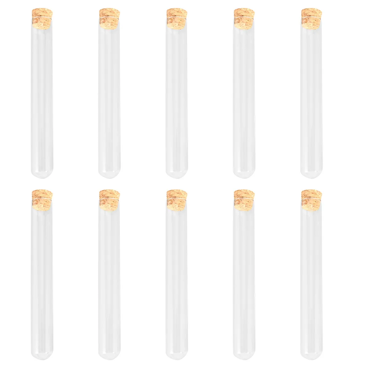 10Pcs Glass Test Tubes Clear Heat Resistant Cork Stoppers Scientific Experiments Storage Dry Powder Liquid Vials Laboratory
10Pcs Glass Test Tubes Clear Heat Resistant Cork Stoppers Scientific Experiments Storage Dry Powder Liquid Vials Laboratory