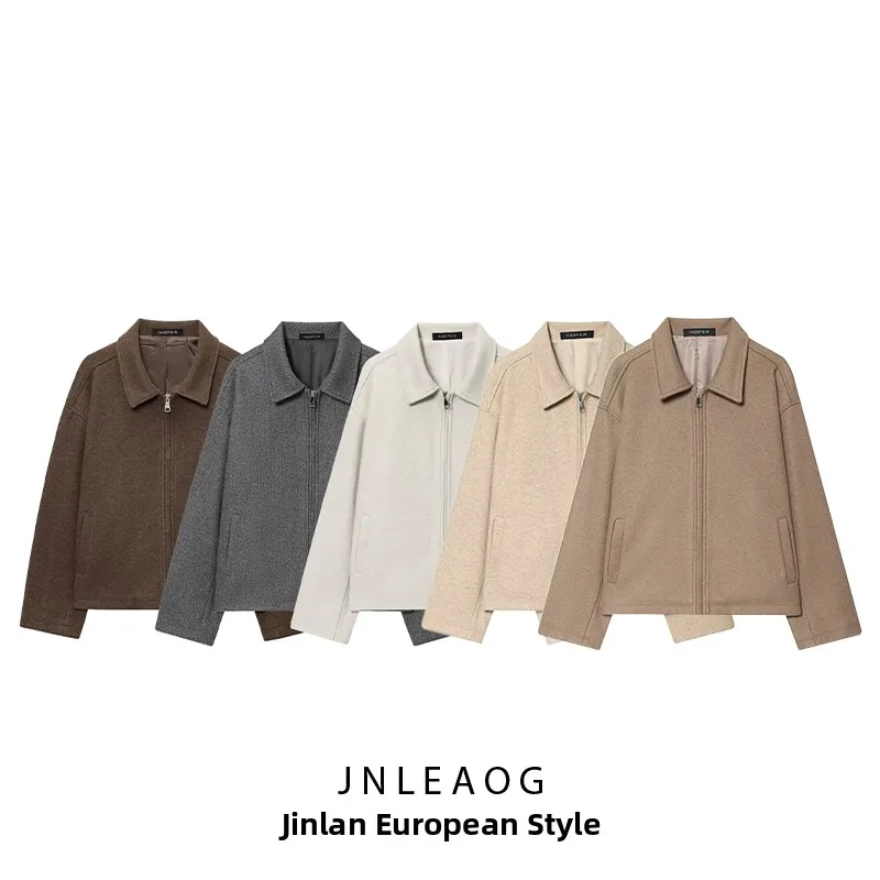JNLEAOG Spring New Women's Fashion Casual Lapel Jacket Zipper Woolen Coat Street Style Long Sleeve Regular Length
JNLEAOG Spring New Women's Fashion Casual Lapel Jacket Zipper Woolen Coat Street Style Long Sleeve Regular Length