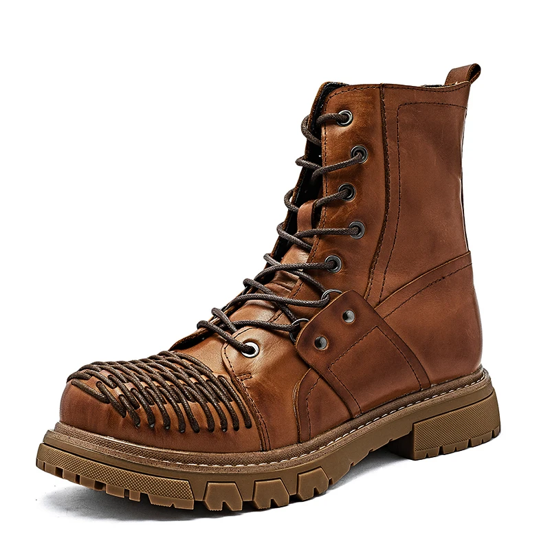 Fashion Genuine Leather Men's Motorcycle Boots Mid-calf Boots for Men Casual Cowboy Boots Combat Dress Boots Male 
Fashion Genuine Leather Men's Motorcycle Boots Mid-calf Boots for Men Casual Cowboy Boots Combat Dress Boots Male