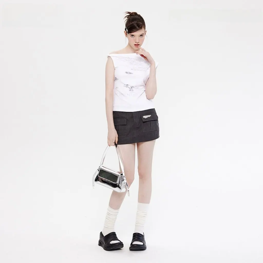 HeyHenry Women's Sleeveless T-Shirt Irregular Slant Shoulder Design Heart Pattern Short Navel-Exposed Fashion Sexy Top
HeyHenry Women's Sleeveless T-Shirt Irregular Slant Shoulder Design Heart Pattern Short Navel-Exposed Fashion Sexy Top