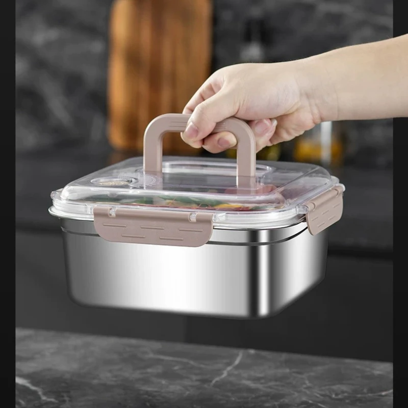 LTT stainless steel lunch box, fruit bento fresh-keeping box, special storage square box with lid for refrigerator
LTT stainless steel lunch box, fruit bento fresh-keeping box, special storage square box with lid for refrigerator