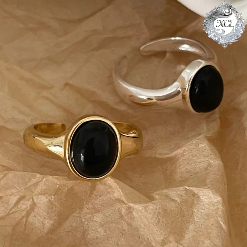 Кольцо XCL из 100% стерлингового серебра S925 с черным агатом и цирконом, квадратное, геометрическое, роскошное, модное, регулируемое, открытое, для женщин, для вечеринок
Кольцо XCL из 100% стерлингового серебра S925 с черным агатом и цирконом, квадратное, геометрическое, роскошное, модное, регулируемое, открытое, для женщин, для вечеринок
