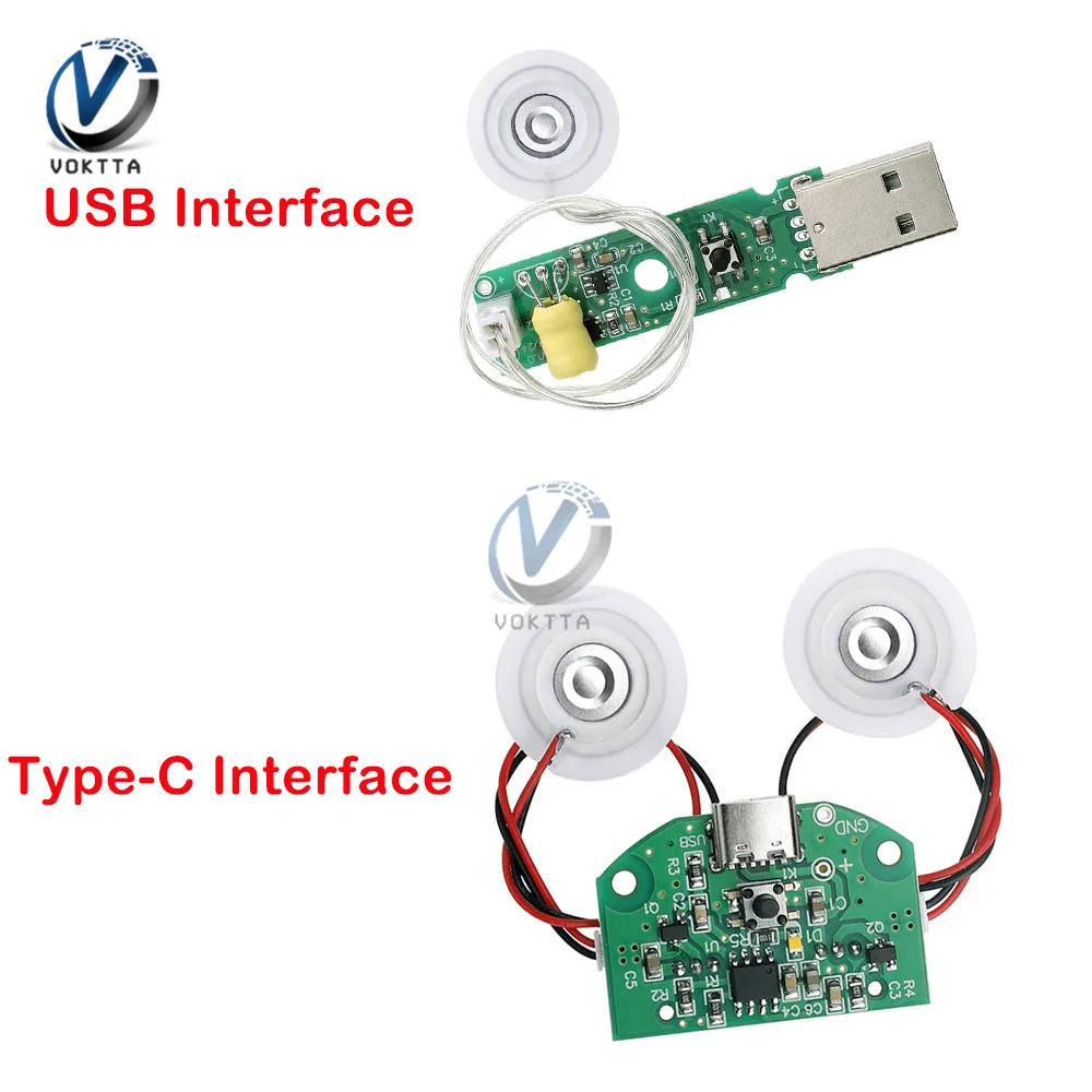 DC5V Dual Nozzle USB Type-C Interface Air Humidifier Atomizer Module Driver Circuit Board Accessories Atomizer Driver DIY Kit
DC5V Dual Nozzle USB Type-C Interface Air Humidifier Atomizer Module Driver Circuit Board Accessories Atomizer Driver DIY Kit