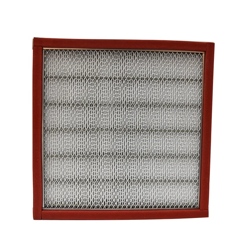 Производитель Индивидуальная алюминиевая рама для чистых помещений из стекловолокна Мини-плиссированный 250T Высокотемпературный H14 H13 Hepa-фильтр
Производитель Индивидуальная алюминиевая рама для чистых помещений из стекловолокна Мини-плиссированный 250T Высокотемпературный H14 H13 Hepa-фильтр