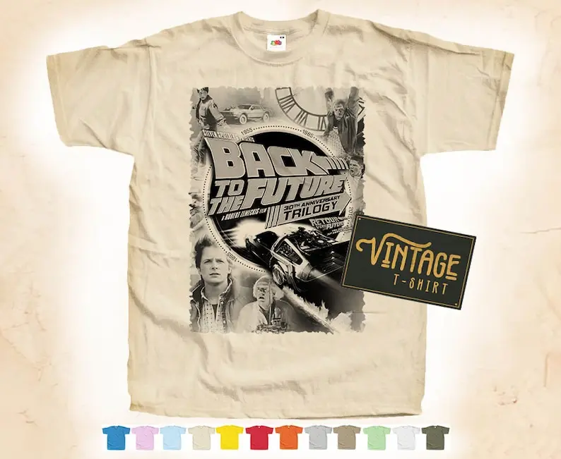 BLACK Print: Back to the Future V3 T shirt Tee Natural VINTAGE Cotton Movie Poster Beige 12 colors All Sizes
BLACK Print: Back to the Future V3 T shirt Tee Natural VINTAGE Cotton Movie Poster Beige 12 colors All Sizes