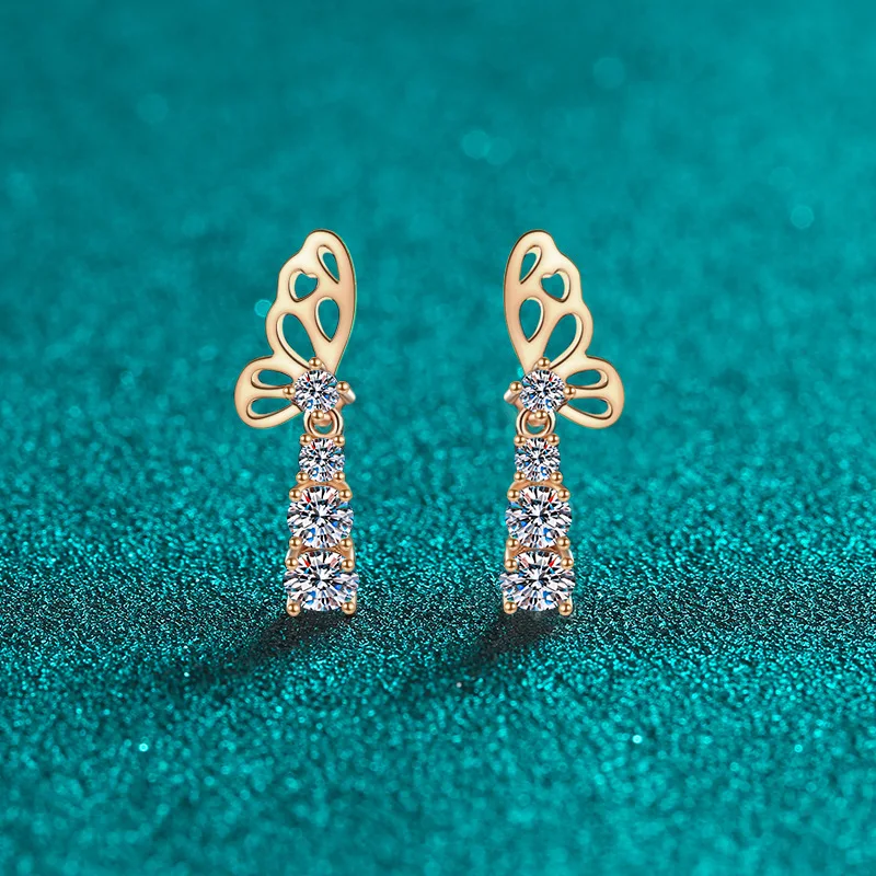 New DeyiS925Sterling Silver Champagne Gold Stud Female Earrings Elegant High-Grade Cold Fe
New DeyiS925Sterling Silver Champagne Gold Stud Female Earrings Elegant High-Grade Cold Fe