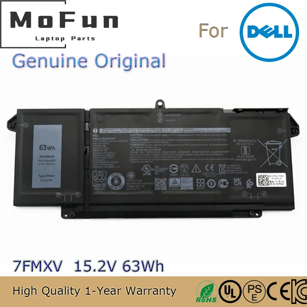 Brand New Original 7FMXV 15.2V 63Wh Laptop Battery for Dell Latitude 5320 7320 7420 7520 TN2GY 9JM71 4M1JN etc.
Brand New Original 7FMXV 15.2V 63Wh Laptop Battery for Dell Latitude 5320 7320 7420 7520 TN2GY 9JM71 4M1JN etc.
