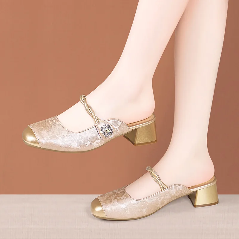 5cm Square Head National Style Floral Emborider Shoes Spring 2026 Women's Med Block Heel Mules Ladies Shoes for Office Daily
5cm Square Head National Style Floral Emborider Shoes Spring 2026 Women's Med Block Heel Mules Ladies Shoes for Office Daily