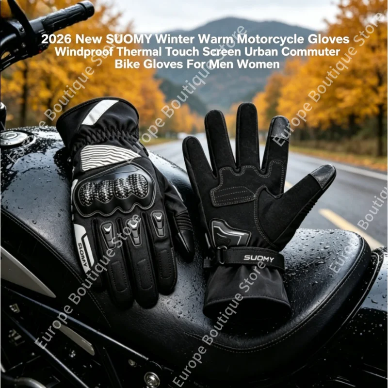 2026 NEW SUOMY Men Women Winter Motorcycle Gloves Warm Windproof Thermal Touch Screen Urban Commuter Bike Riding Gear
2026 NEW SUOMY Men Women Winter Motorcycle Gloves Warm Windproof Thermal Touch Screen Urban Commuter Bike Riding Gear