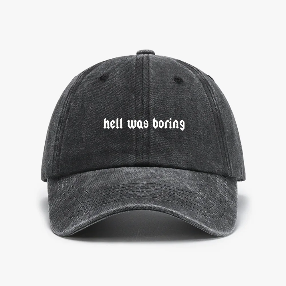 Harajuku pop Hell Was Boring Tumblr Funny Baseball Cap Vintage Soft top denim hat men women adjustable hats
Harajuku pop Hell Was Boring Tumblr Funny Baseball Cap Vintage Soft top denim hat men women adjustable hats