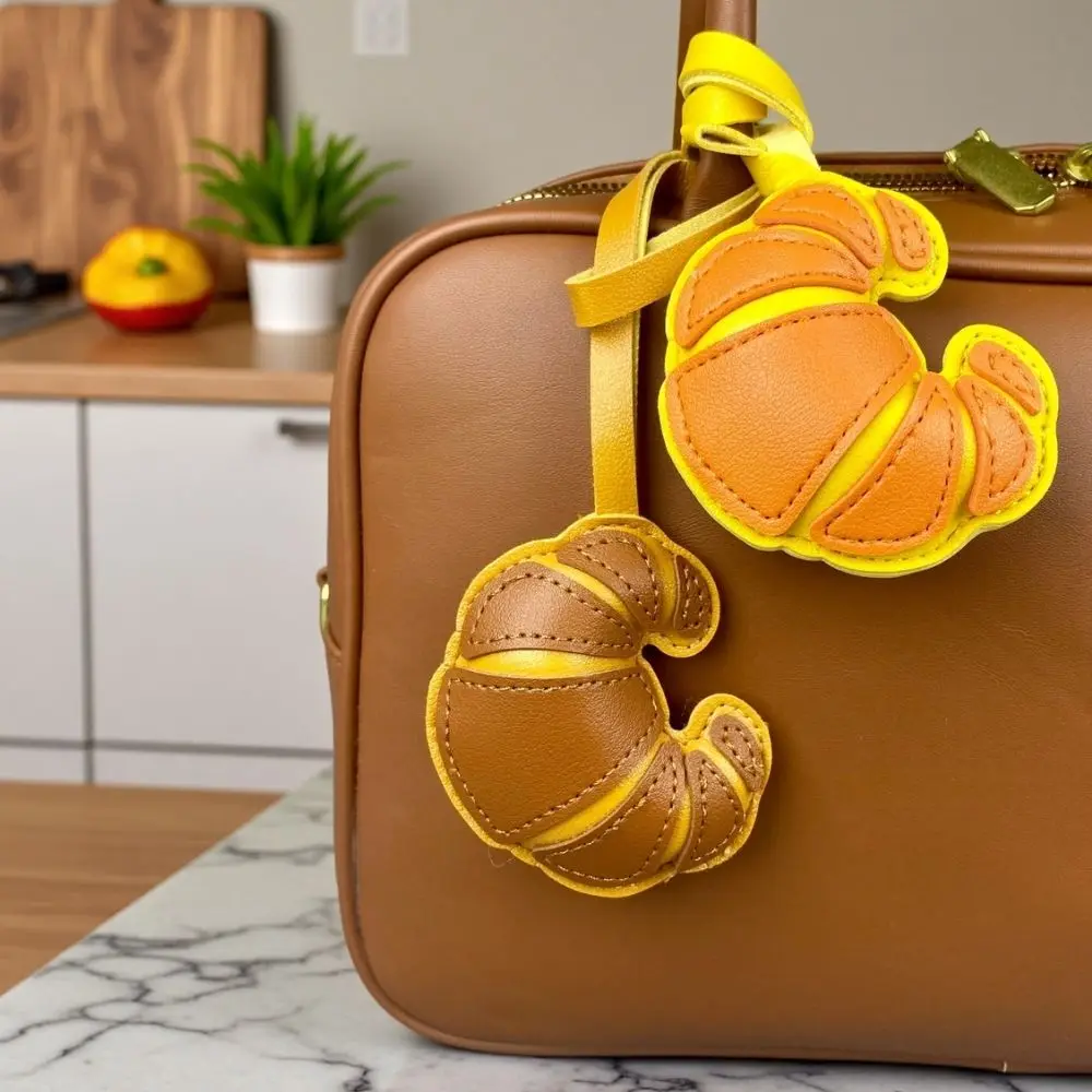 7-Color Croissant Keychain - Realistic & Appetizing Leather Charm for Bags, Adjustable Strap-PU Leather-Ideal Bag Accessory
7-Color Croissant Keychain - Realistic & Appetizing Leather Charm for Bags, Adjustable Strap-PU Leather-Ideal Bag Accessory