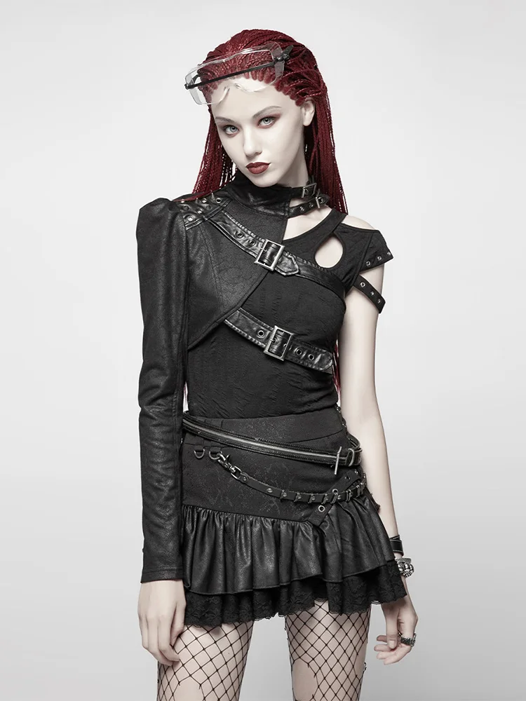 Punk Style Short Sleeveless Women's Jacket Cool Shoulder Single Long Sleeve Outerwear Fashionable Straight Tube Design Polyes...
Punk Style Short Sleeveless Women's Jacket Cool Shoulder Single Long Sleeve Outerwear Fashionable Straight Tube Design Polyes...
