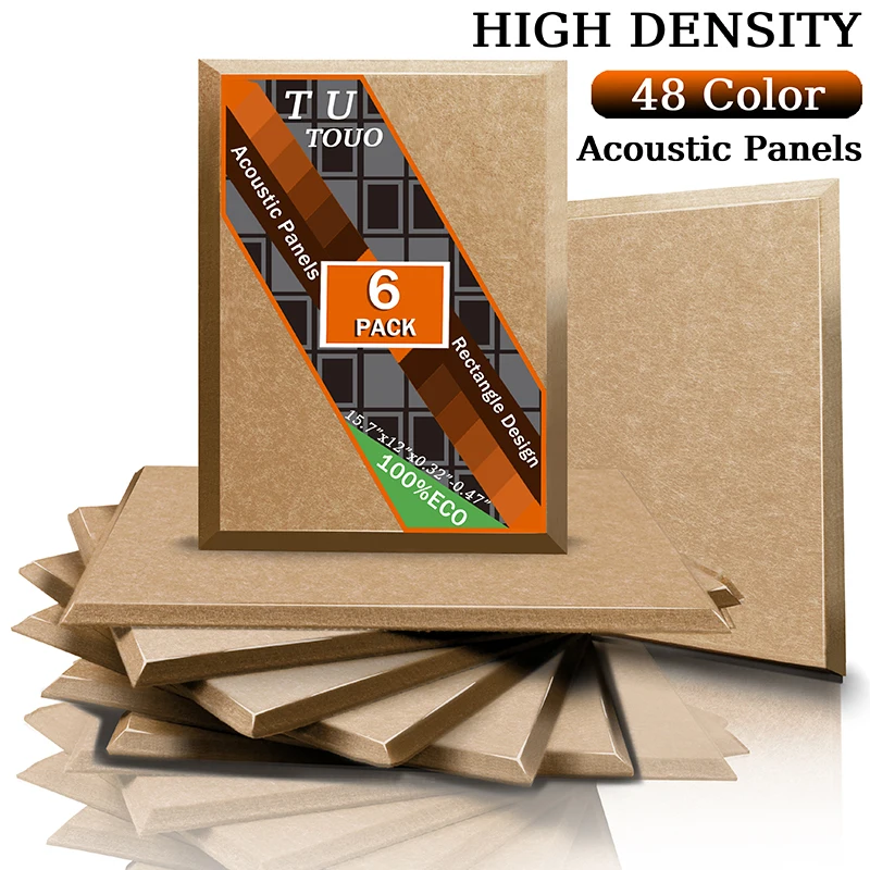 TOUO Rectangle 6 Pcs Sound Absorbing Panel Music Studio Soundproof Material Acoustic Treatment High Density Home Decoration
TOUO Rectangle 6 Pcs Sound Absorbing Panel Music Studio Soundproof Material Acoustic Treatment High Density Home Decoration