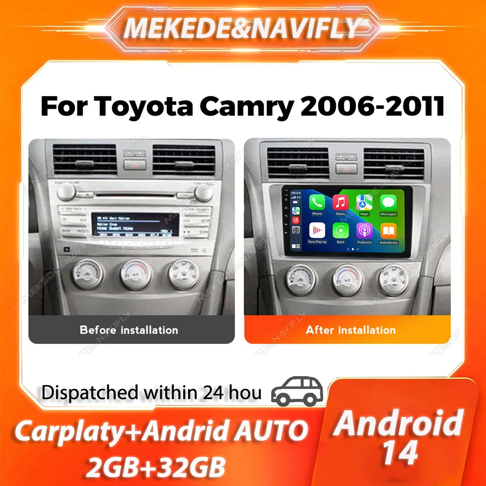 MEKEDE 2 Din Carplay For Toyota Camry 7 XV 40 50 2006-2011 Android 14 Car Radio BT autoradio Stereo Intelligent Car audio system
MEKEDE 2 Din Carplay For Toyota Camry 7 XV 40 50 2006-2011 Android 14 Car Radio BT autoradio Stereo Intelligent Car audio system