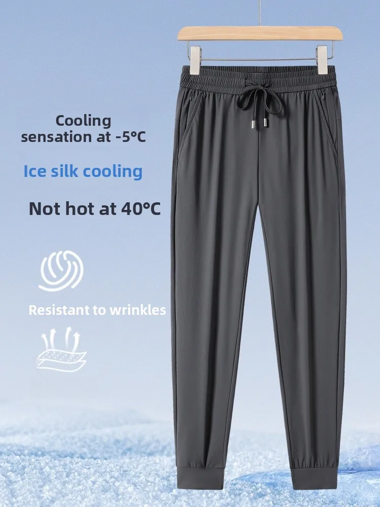 Мужские летние повседневные брюки из ледяного шелка, свободные универсальные эластичные тонкие спортивные брюки большого размера с драпировкой, модная ур...
Мужские летние повседневные брюки из ледяного шелка, свободные универсальные эластичные тонкие спортивные брюки большого размера с драпировкой, модная ур...