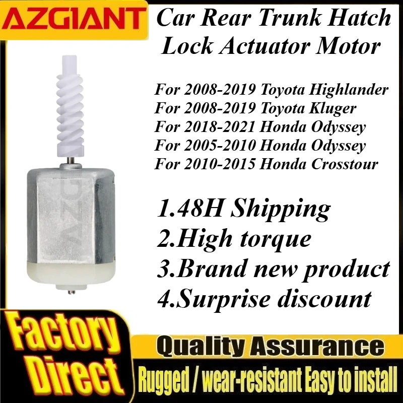 For Toyota Highlander/Kluger Honda Odyssey/Crosstour BD881408 DC 12V Car Trunk Lock Actuator Latch Release Door Lock Motor DIY
For Toyota Highlander/Kluger Honda Odyssey/Crosstour BD881408 DC 12V Car Trunk Lock Actuator Latch Release Door Lock Motor DIY