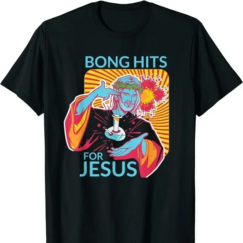 Funny Graphic T shirt Ropa Hombre Camisetas Bong Hits for Jesus Thc Marijuana Stoner Novelty Women Men Summer Short-sleev Tops
Funny Graphic T shirt Ropa Hombre Camisetas Bong Hits for Jesus Thc Marijuana Stoner Novelty Women Men Summer Short-sleev Tops