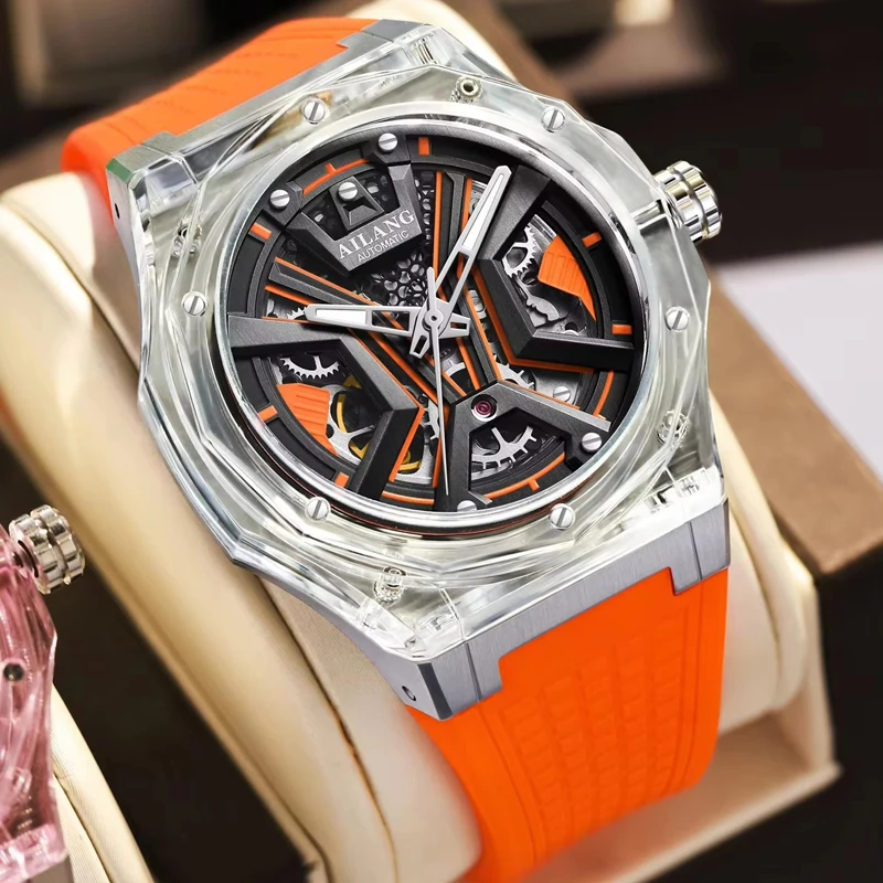AILANG Фирменные новые мужские автоматические механические часы лучший бренд класса люкс с прозрачным корпусом водонепроницаемые наручные часы мужские часы-скелетон
AILANG Фирменные новые мужские автоматические механические часы лучший бренд класса люкс с прозрачным корпусом водонепроницаемые наручные часы мужские часы-скелетон