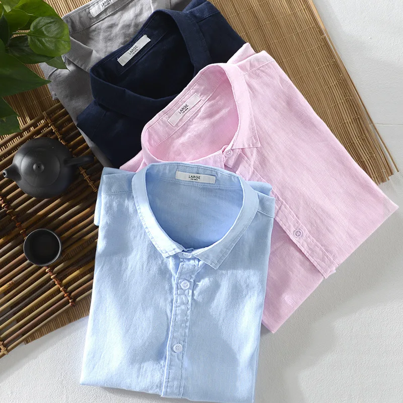 Men Linen Short Sleeve Shirt Loose Thin Breathable Blouse Summer Casual Daily Tops Fashion Solid Shirts for Men Daily Streetwear
Men Linen Short Sleeve Shirt Loose Thin Breathable Blouse Summer Casual Daily Tops Fashion Solid Shirts for Men Daily Streetwear