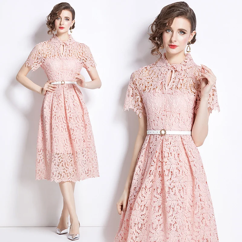 A niche retro high-end lace dress for women's summer new slimming temperament long dress YSQ86510090
A niche retro high-end lace dress for women's summer new slimming temperament long dress YSQ86510090