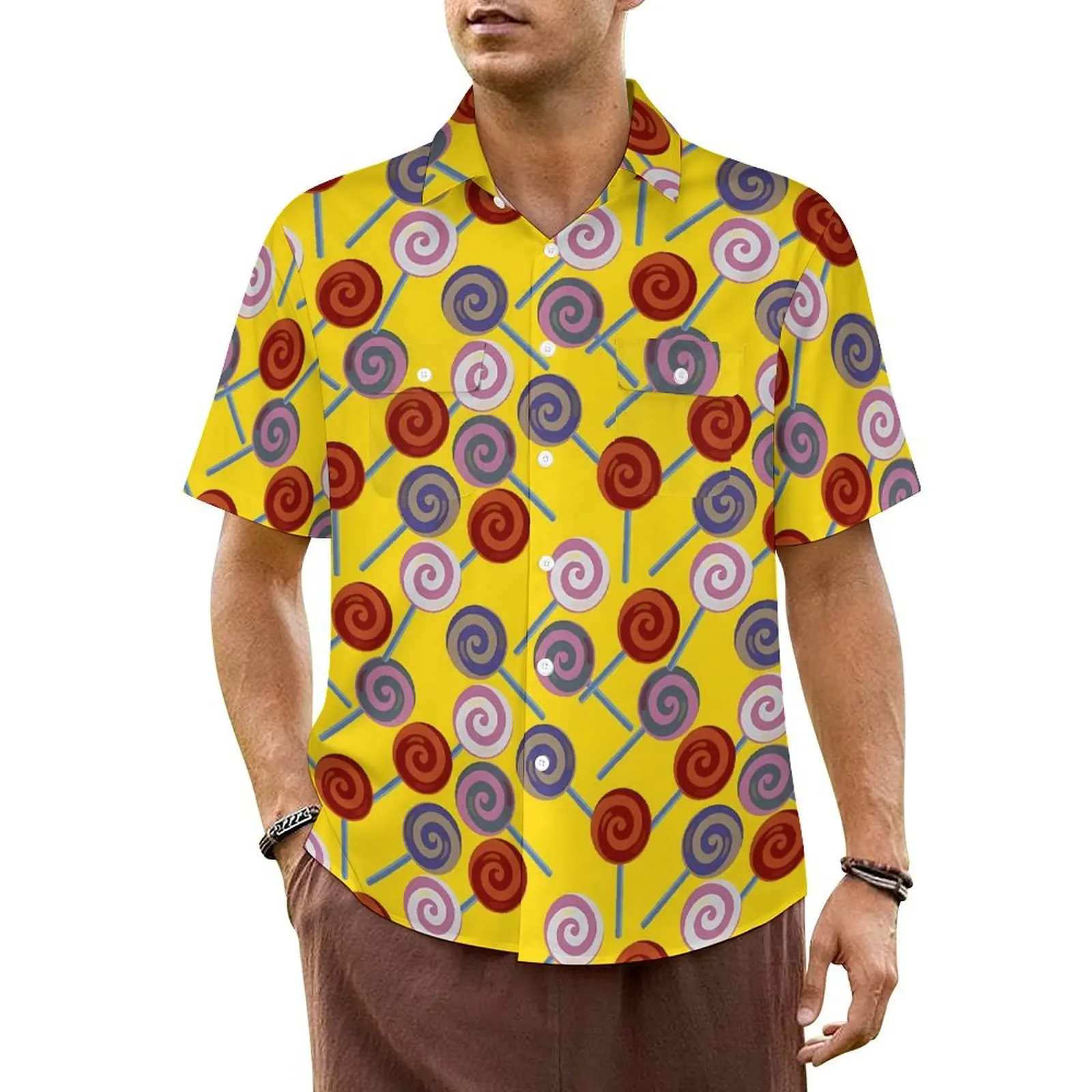 Candy Pattern Hawaii Shirt For Man Beach Lollies Casual Shirts Short Sleeve Harajuku Design Classic Oversized Blouses
Candy Pattern Hawaii Shirt For Man Beach Lollies Casual Shirts Short Sleeve Harajuku Design Classic Oversized Blouses