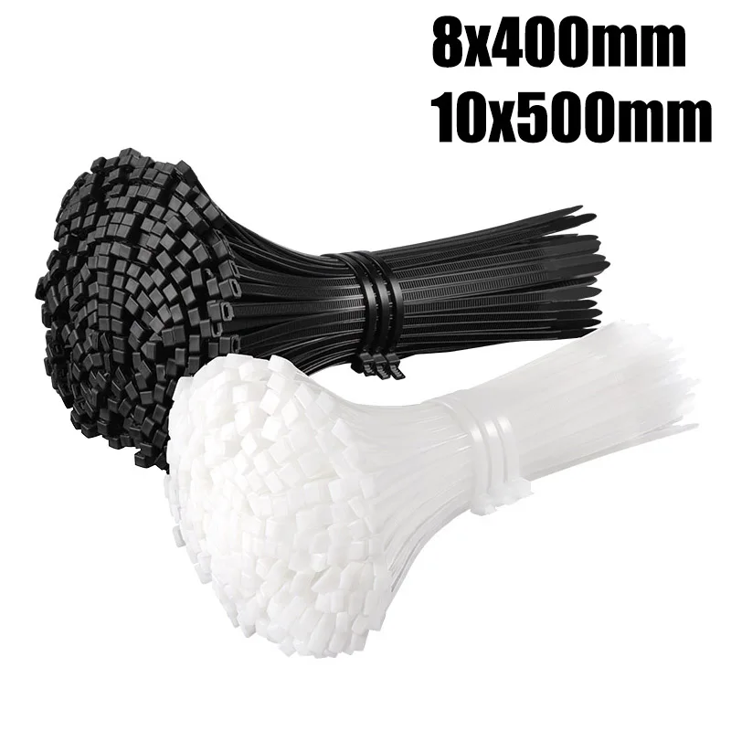 10/5/1pc 8x400mm 10x500mm Black/White Self-locking Plastic Nylon Tie Cable Tie Fastening Ring Cable Tie Zip Wrap Strap Nylon Tie
10/5/1pc 8x400mm 10x500mm Black/White Self-locking Plastic Nylon Tie Cable Tie Fastening Ring Cable Tie Zip Wrap Strap Nylon Tie