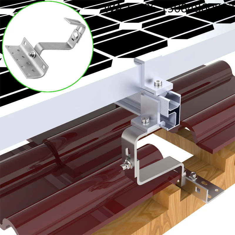 Adjustable Stainless Steel Tile Roof Solar Hook, PV Mounting System Accessories, Durable Solar Energy Fittings for Solar Panel
Adjustable Stainless Steel Tile Roof Solar Hook, PV Mounting System Accessories, Durable Solar Energy Fittings for Solar Panel